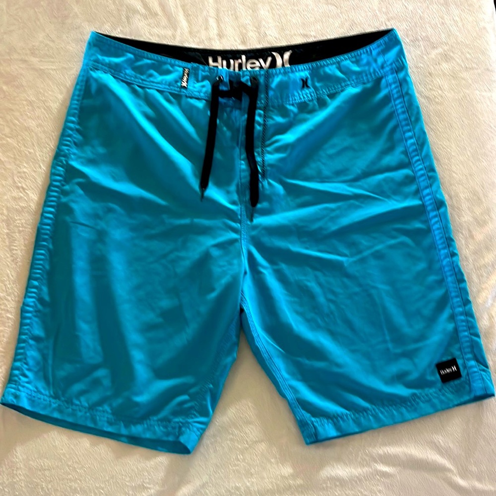 Men’s Turquoise Hurley Swim Trunks